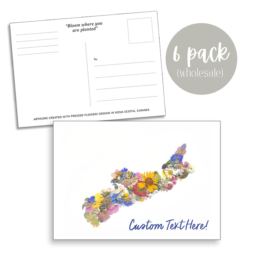 Post Card- 6 Pack Retail Set, Nova Scotia Custom Text