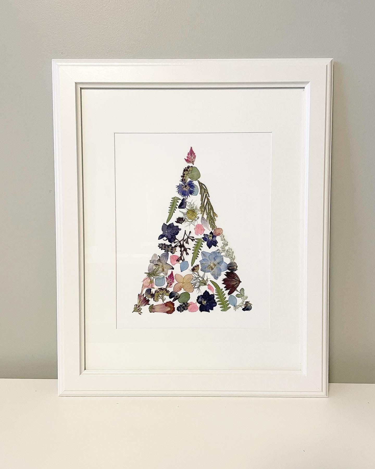 Pressed Flower Tree - Original Pressed Flower 8x10"