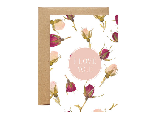 I Love You, Rose Bud Card