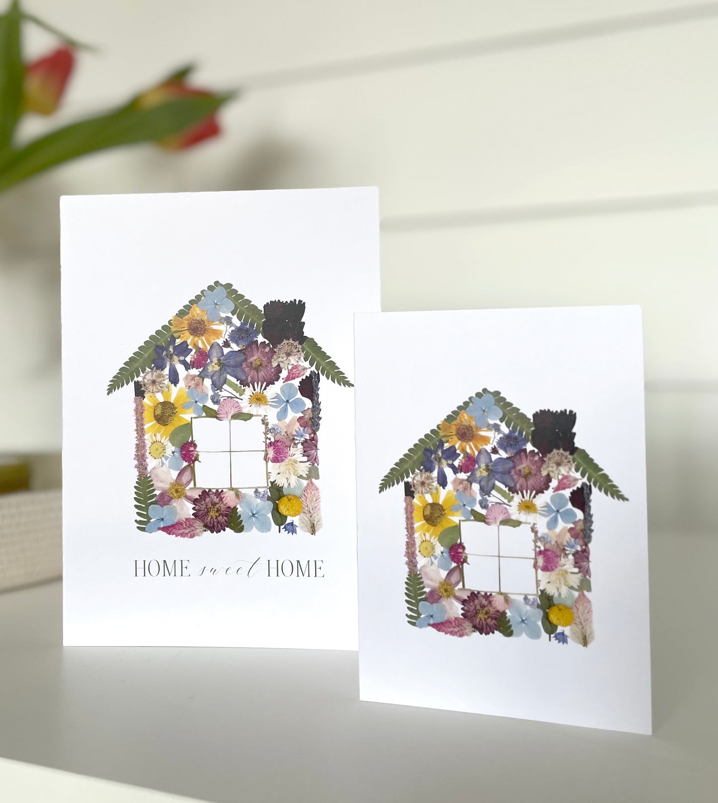 House Pressed Flower, Note Card Set