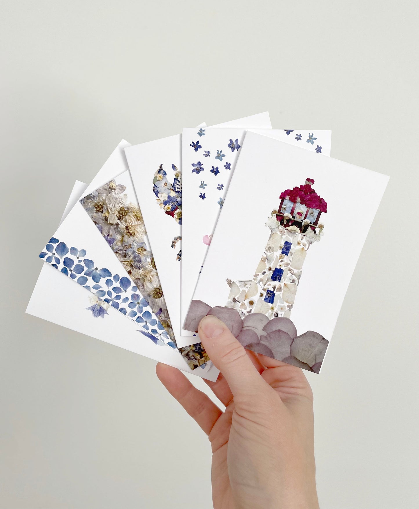Mixed Pack, Nautical Pressed Flower, Note Card Set
