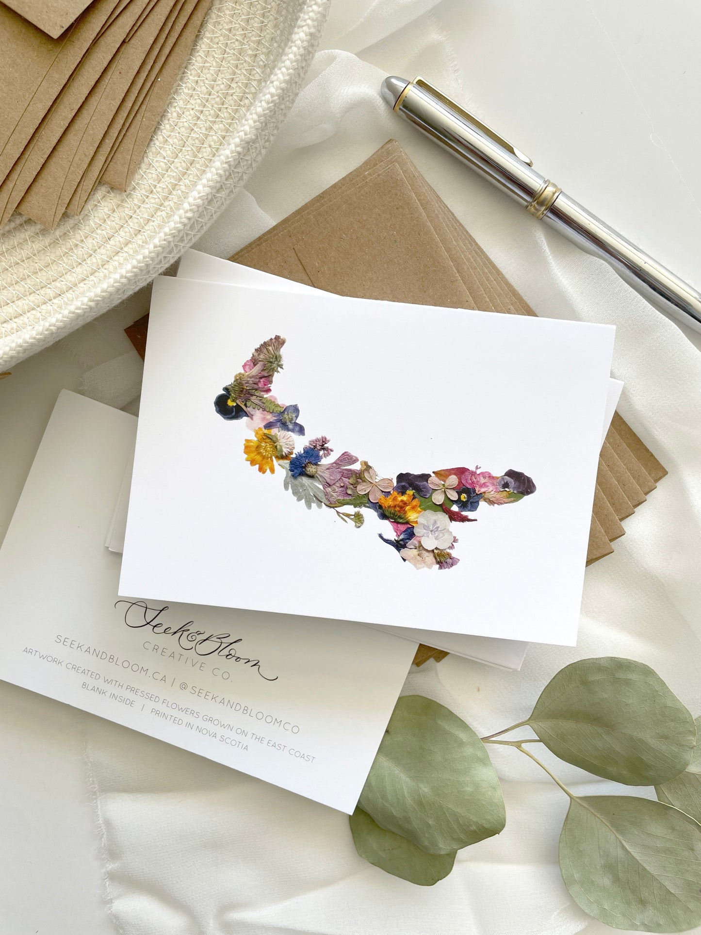 PEI Flower Map, Note Card Set