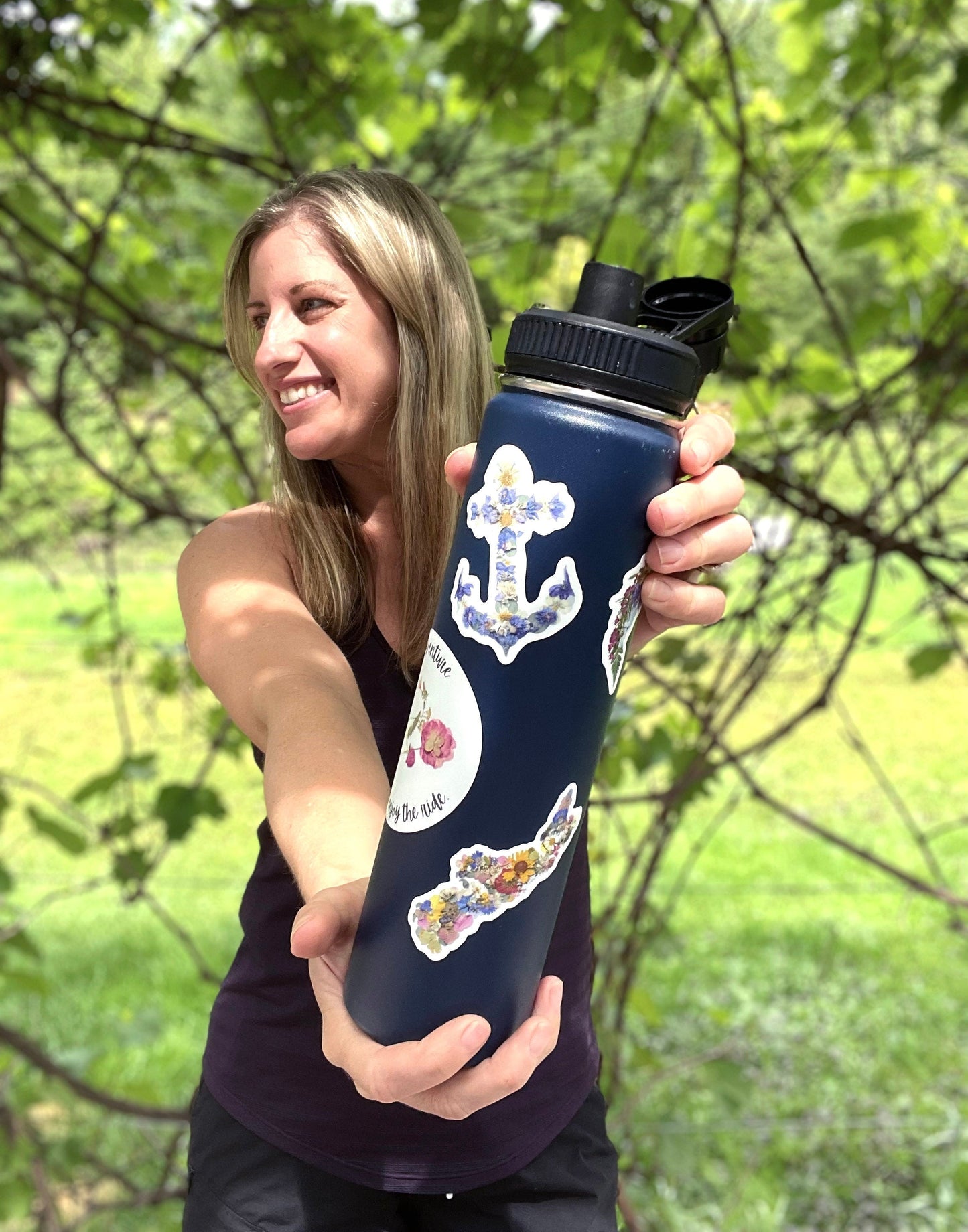 Yes You Can Motivational Pressed Flower, Sticker 3"