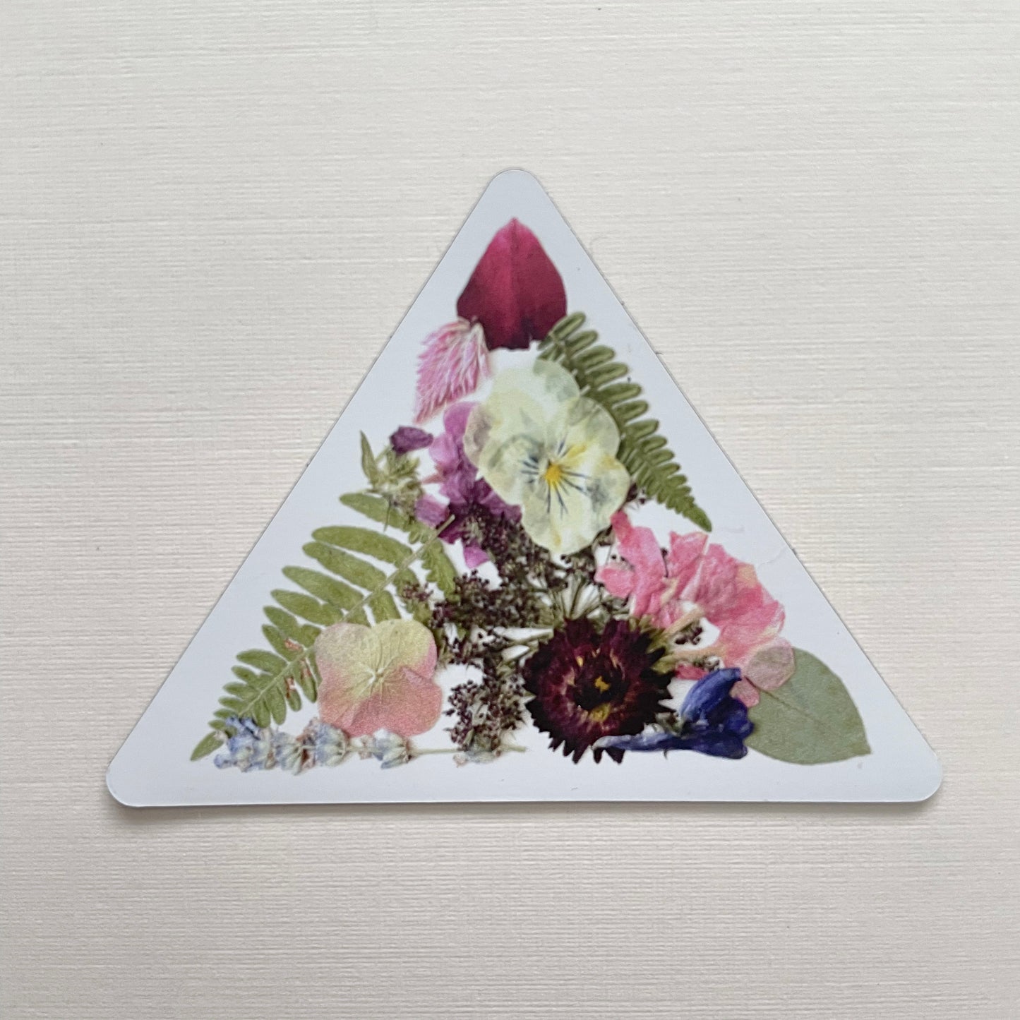 Triangle Pressed Flower, 3" Magnet *Discontinued
