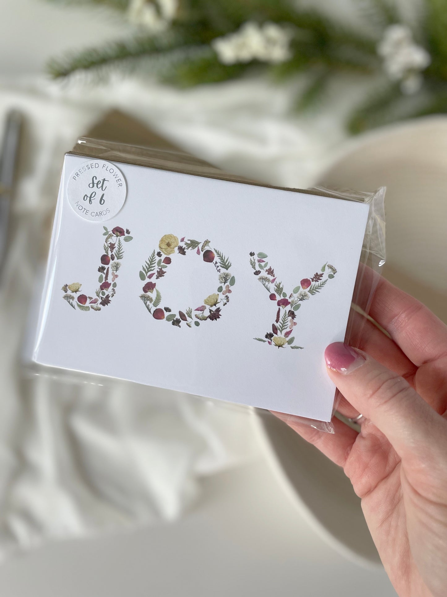 Joy , Holiday Note Card Set