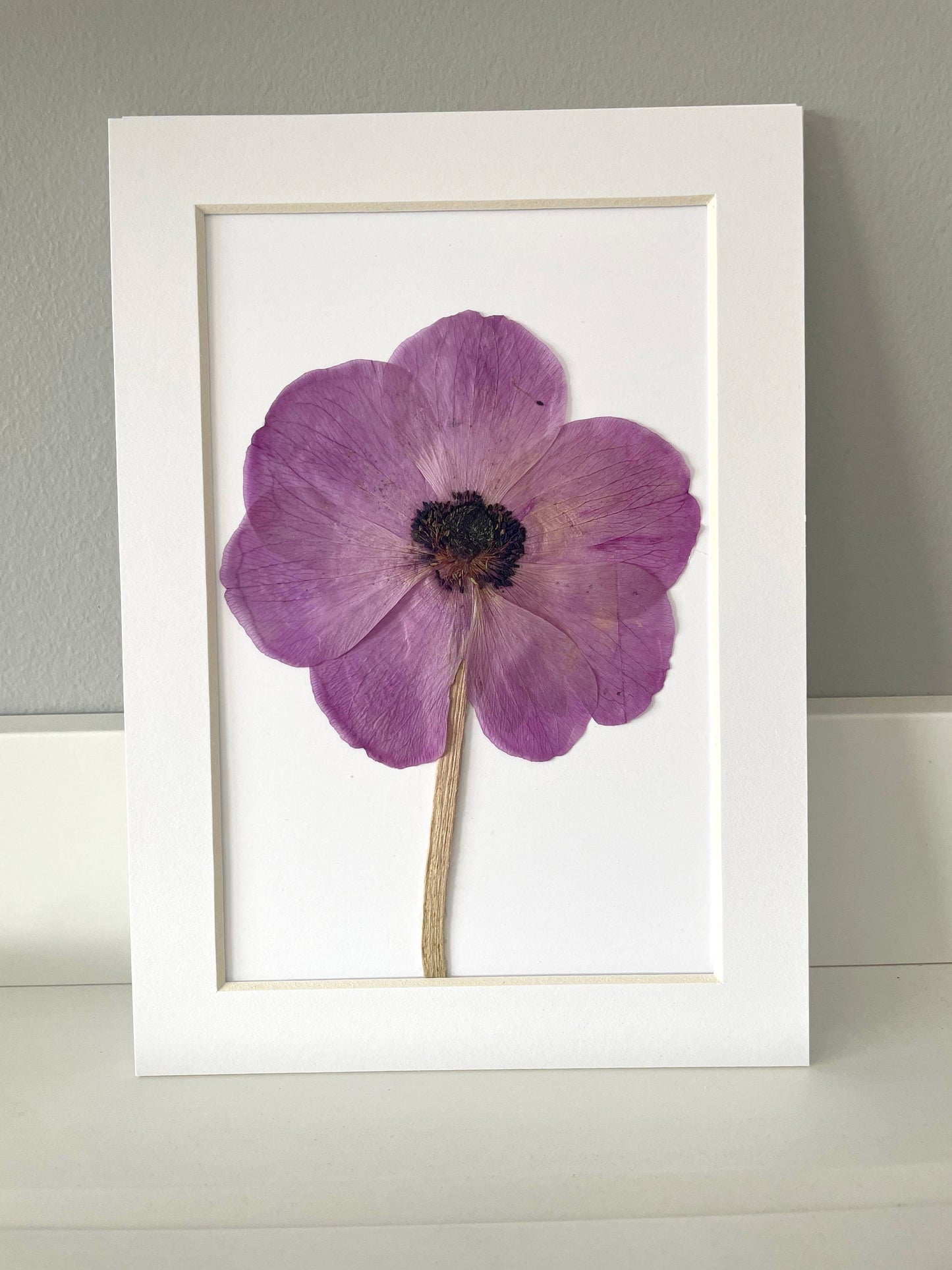 Mini Matted Original Flower Art 4x6