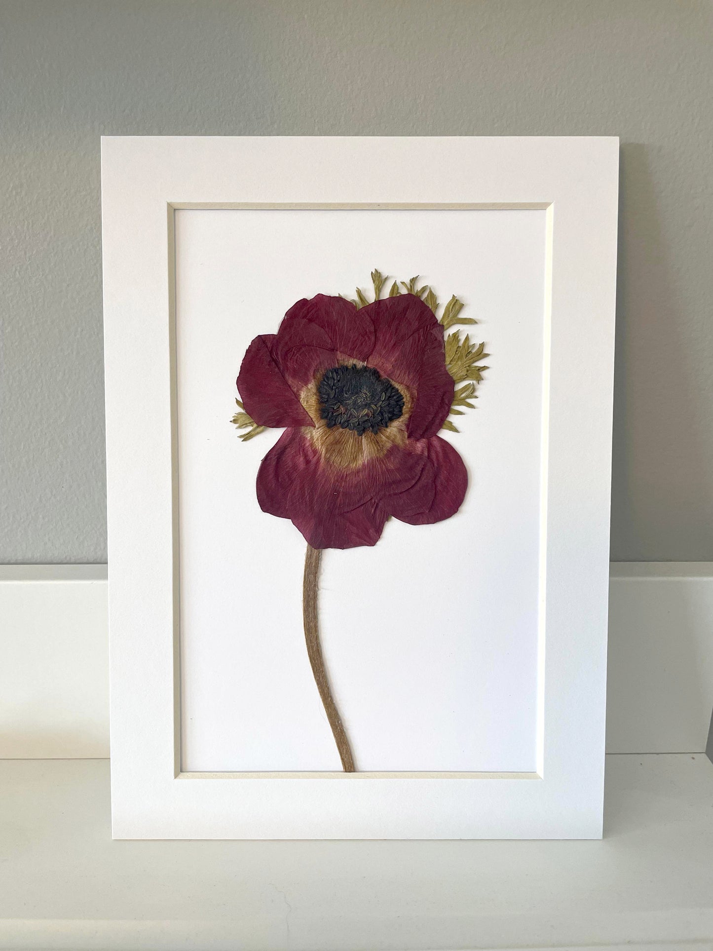 Mini Matted Original Flower Art 4x6