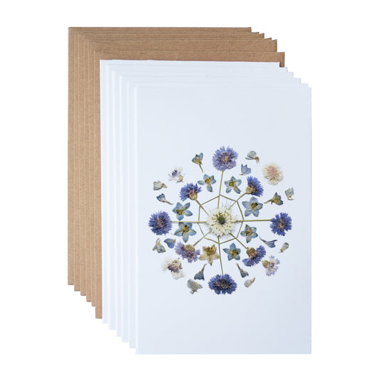 Blue Flower Snowflake, Note Card Set *Discontinued