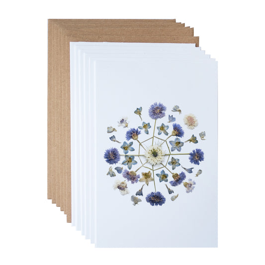 Blue Flower Snowflake, Holiday Note Card Set *Discontinued