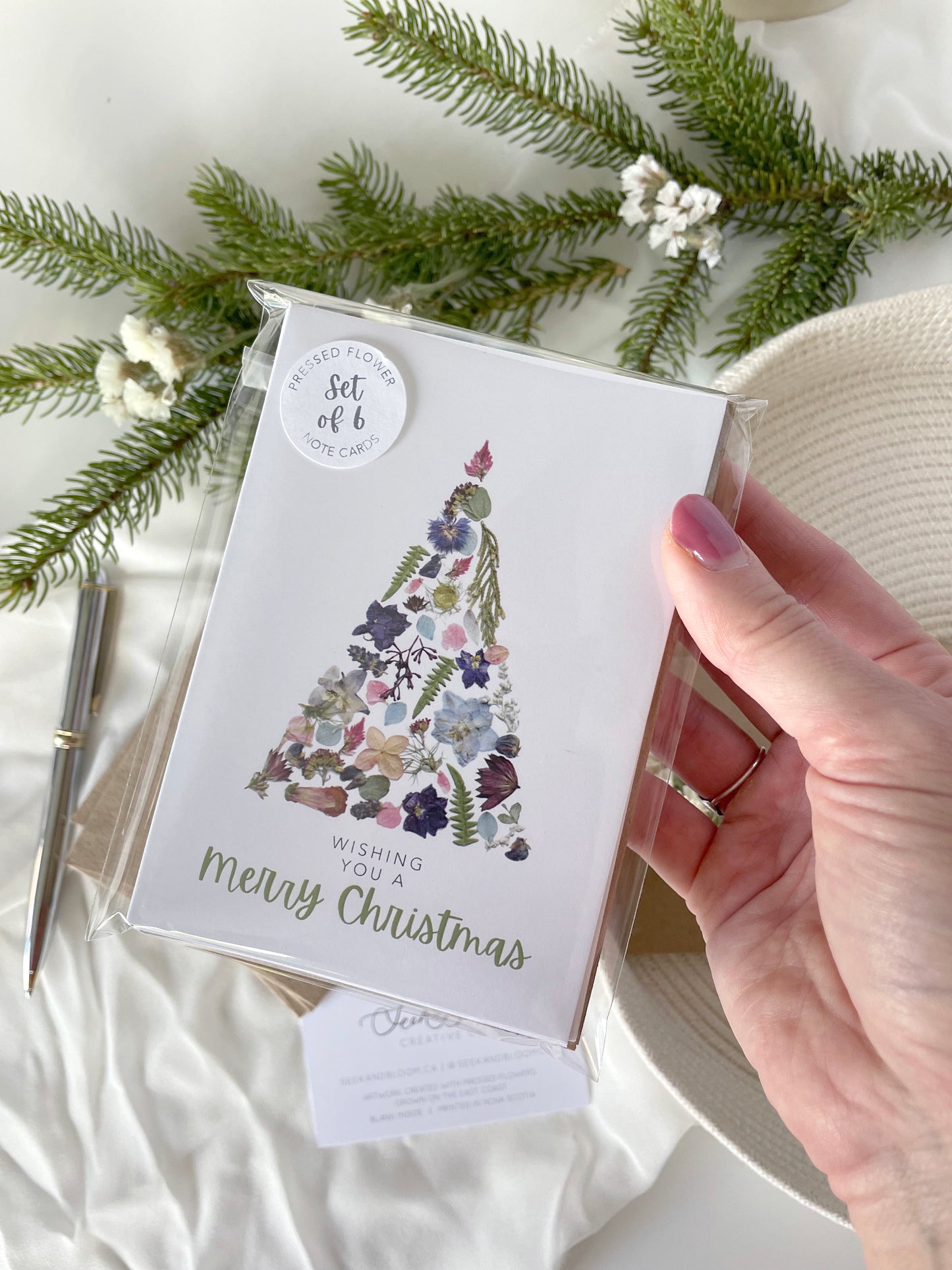 Christmas Tree Holiday Note Card Set