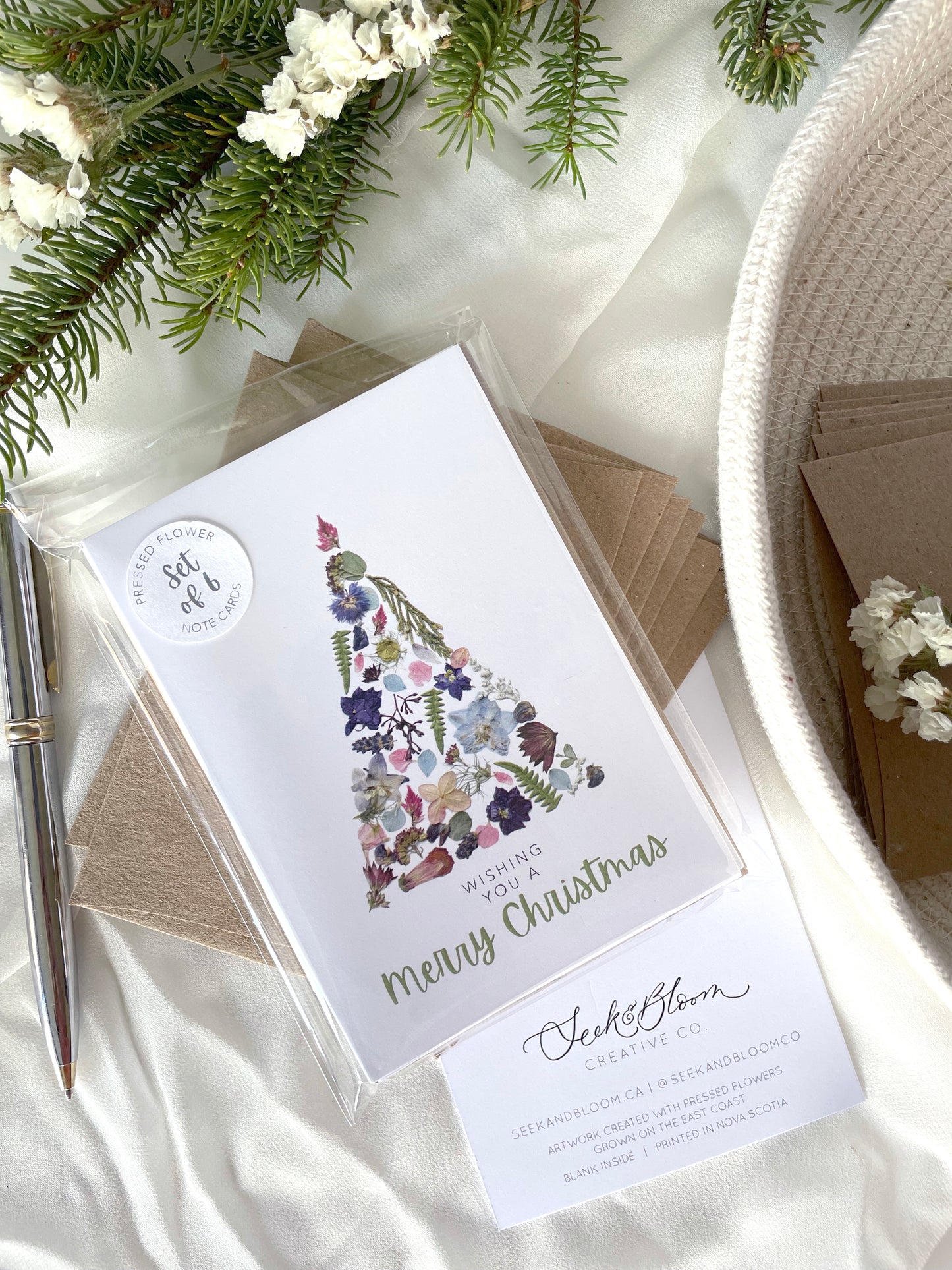 Christmas Tree Holiday Note Card Set