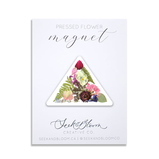 Triangle Pressed Flower, 3" Magnet *Discontinued