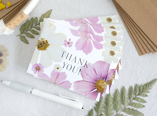 Thank You, Pressed Flower Cosmos
