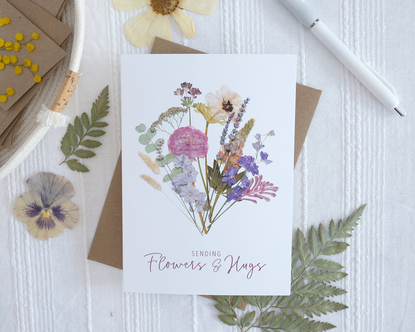 il_fullxfull.3096656798_anmb 3000 × 2320px sending flowers and hugs pressed flower bouquet card