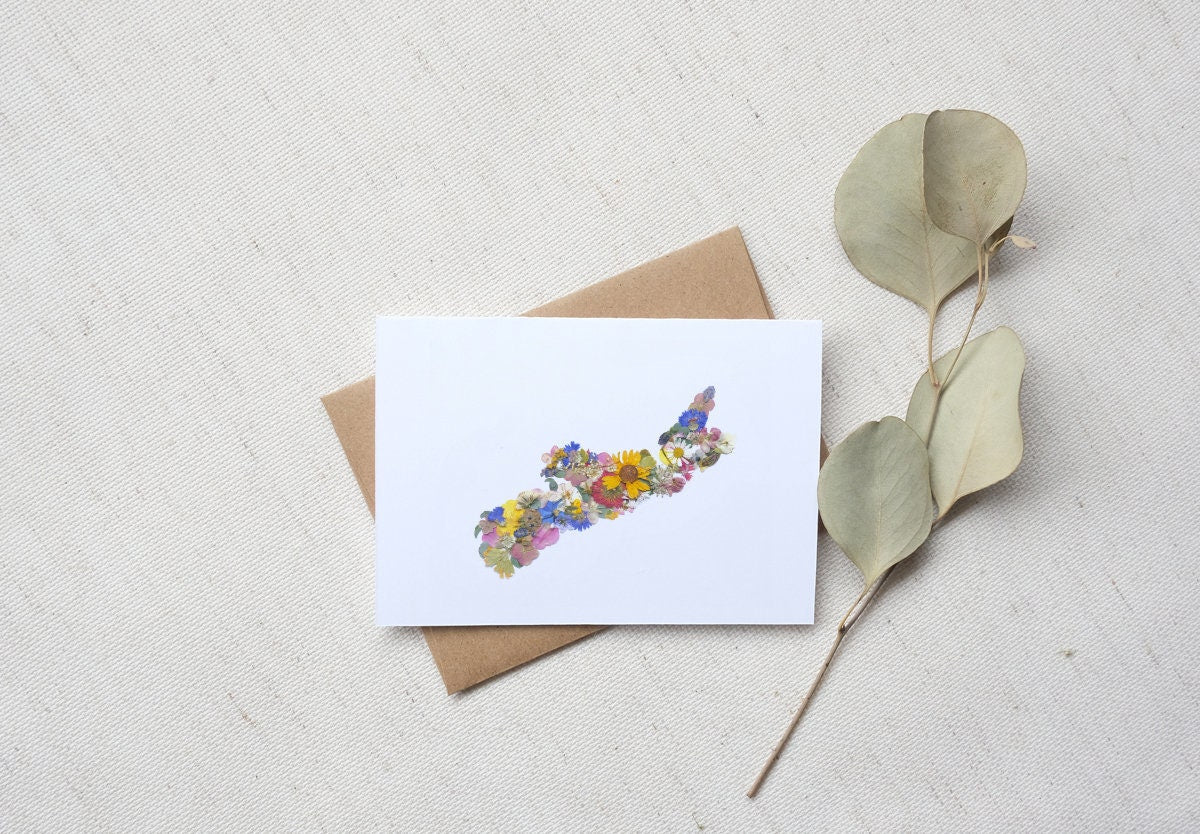 Nova Scotia Flower Map, Note Card Set