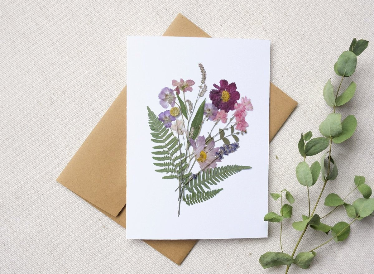 Bouquet, Natural Flower, Note Card Set