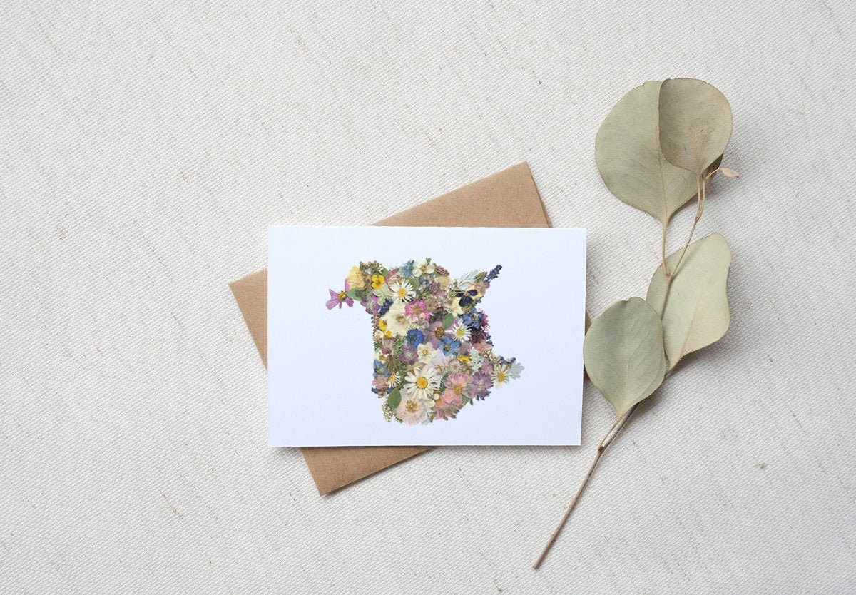 New Brunswick Flower Map , Note Card Set