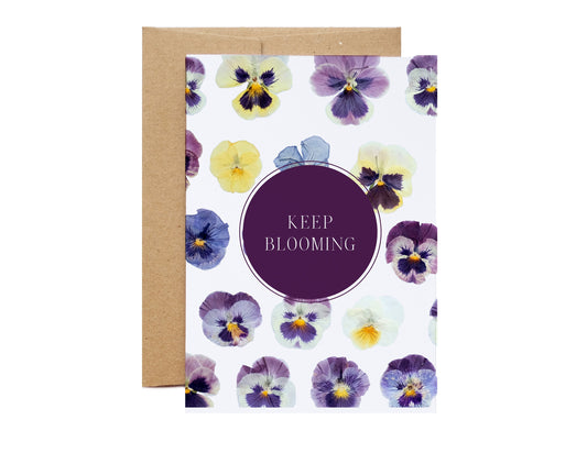 Pansy Card Keep Blooming