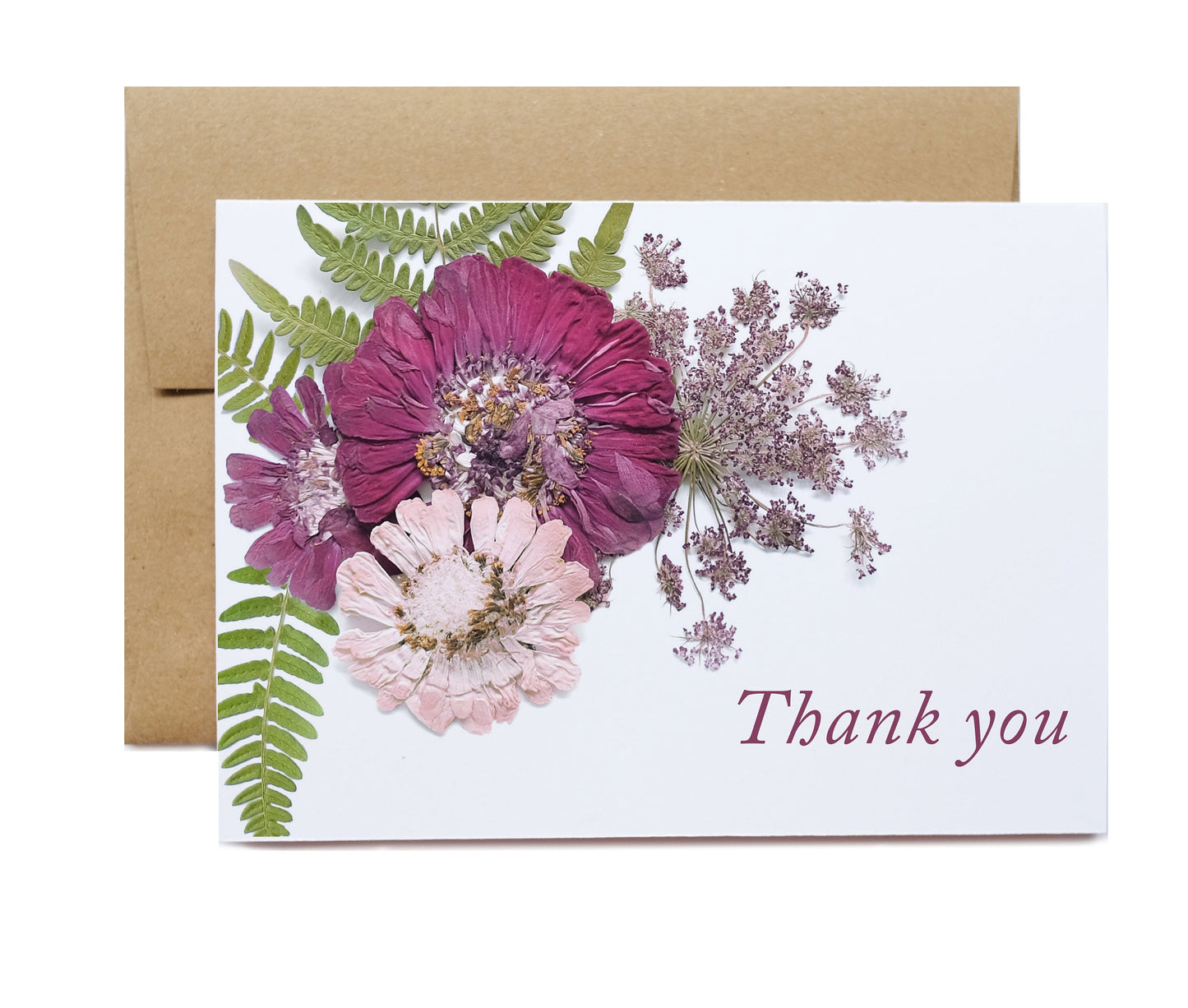 Thank You Natural Flower, Zinnia, Note Card Set *Discontinued