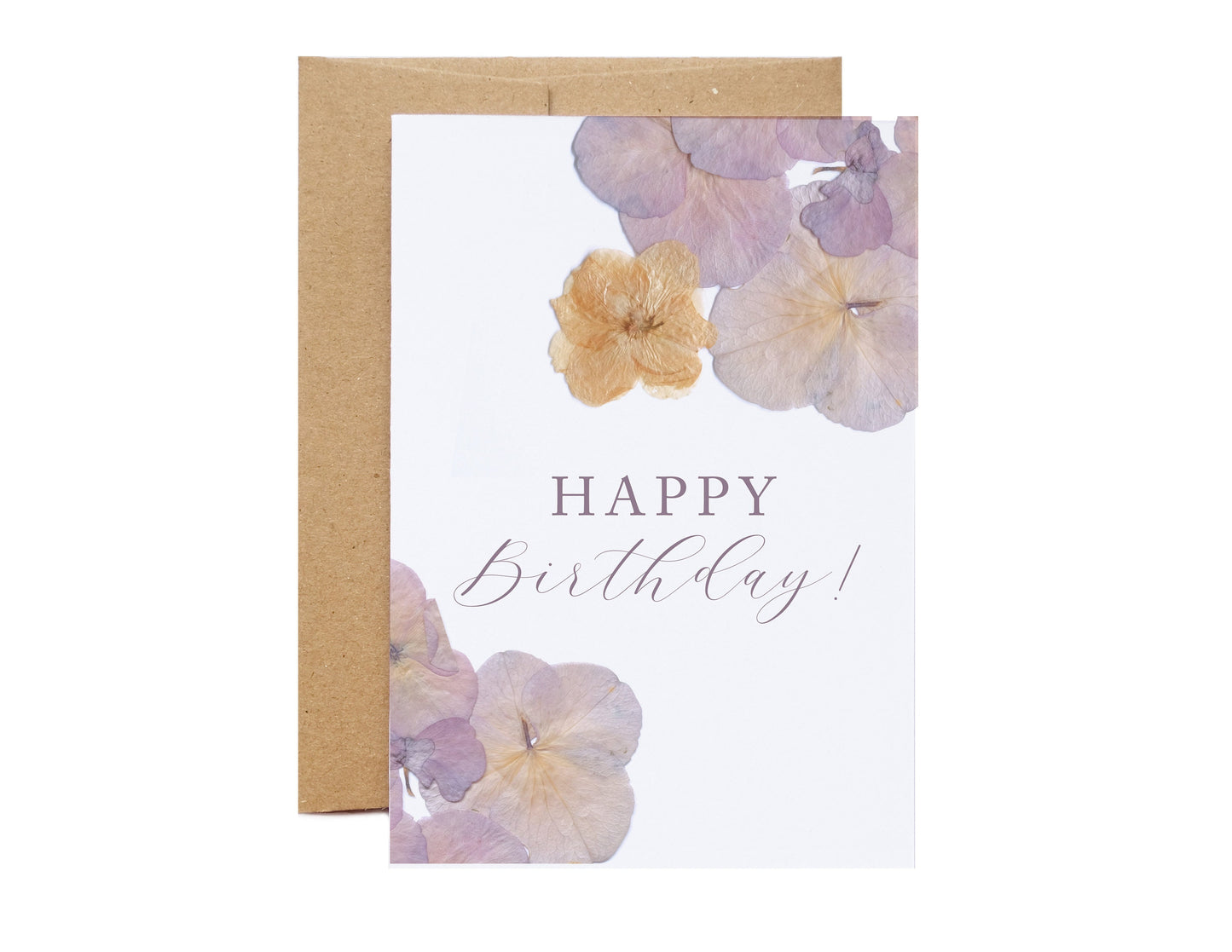 Happy Birthday Antique Purple Pansy, Large Card