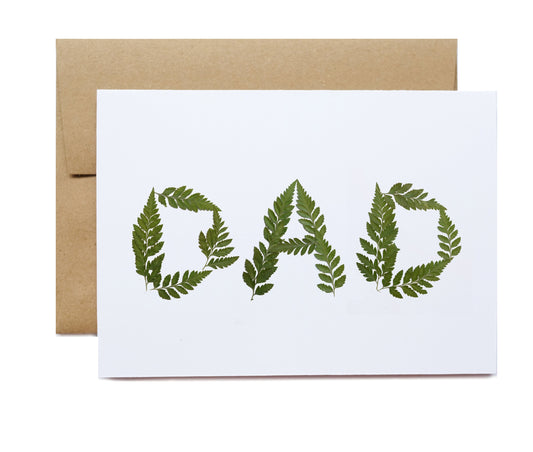 Father's Day, DAD Fern Leaf, Large Card