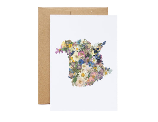 New brunswick pressed flower map card