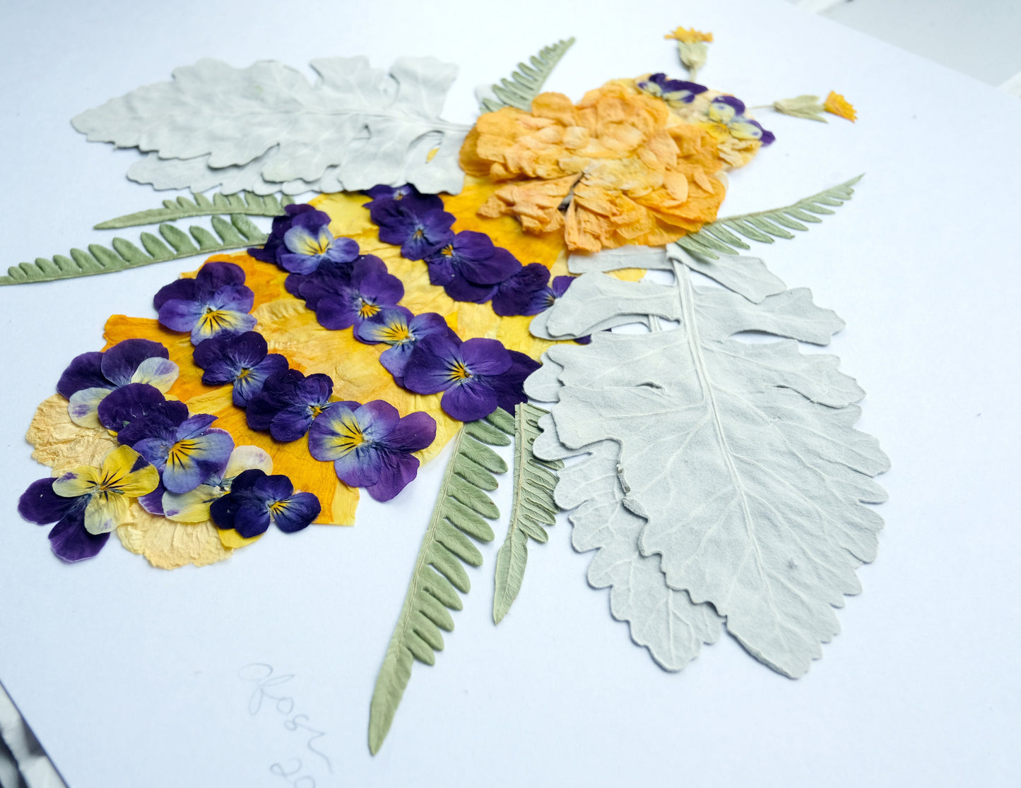 Bee, Pressed Flower Art Print