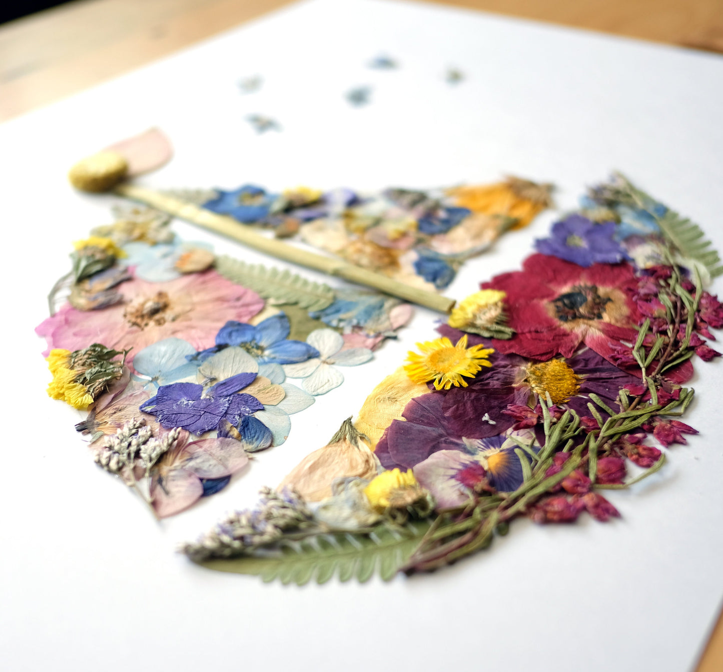 Sailboat Nautical, Pressed Flower Art Print