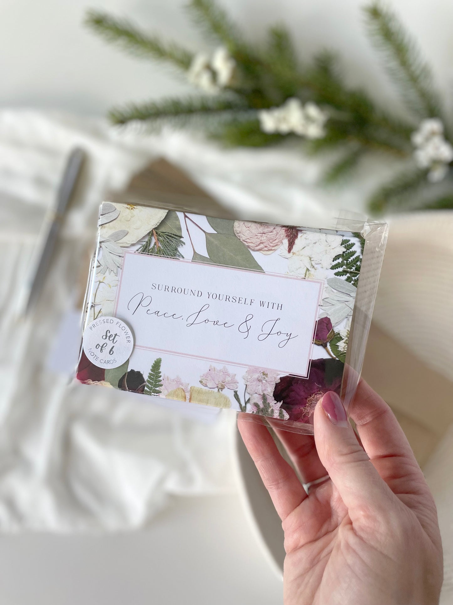 Peace Love & Joy, Holiday Note Card Set *Discontinued