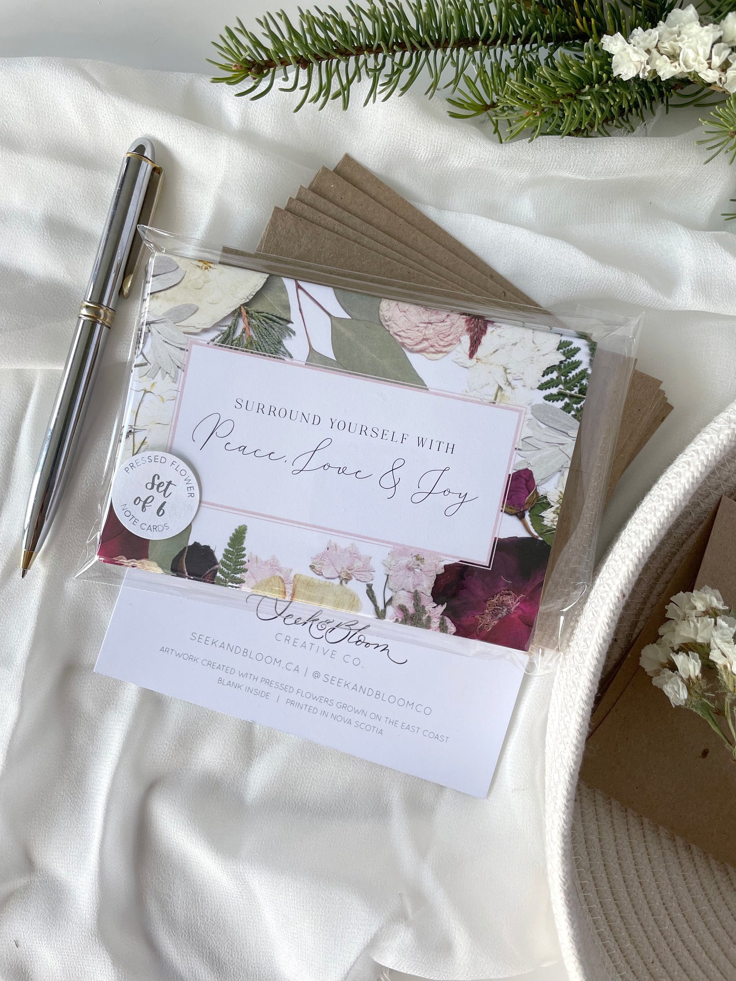 Peace Love & Joy, Holiday Note Card Set *Discontinued