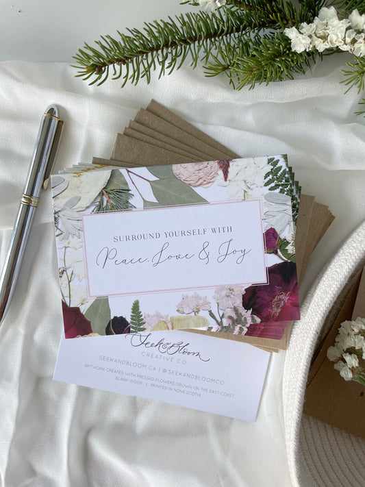 Peace Love & Joy,  Note Card Set *Discontinued