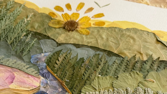 Wild Valley ~ Pressed Flower Landscape