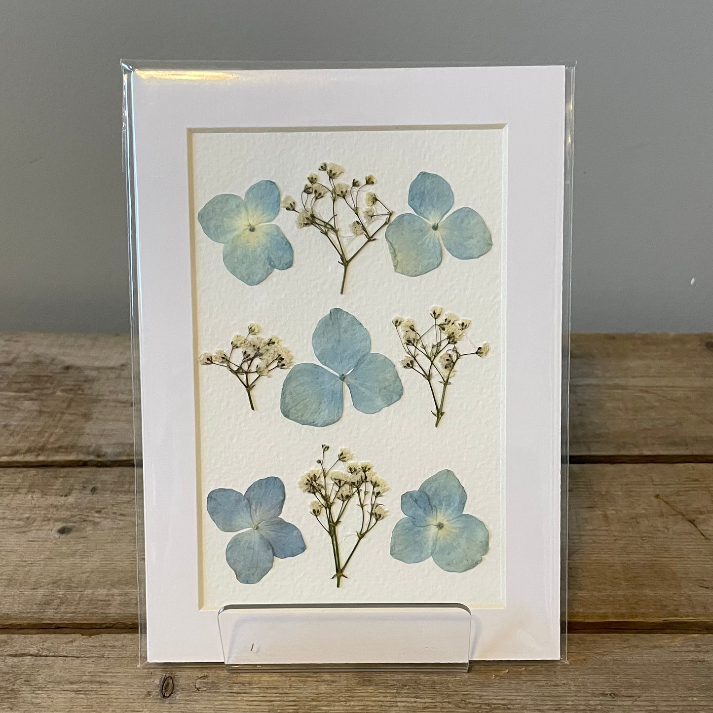 4"x6" Blue Hydrangea & Gyp - Mini Original Artwork