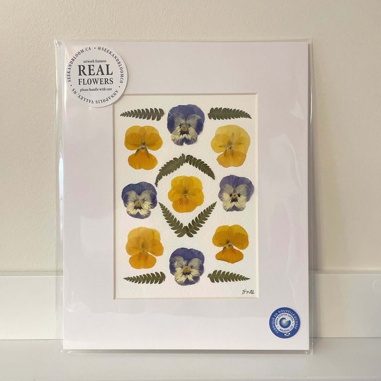 5x7 Real Pressed Flower Originals (Matted Assorted Styles)