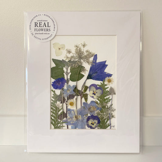 5"x7" Blue Garden - Original Artwork