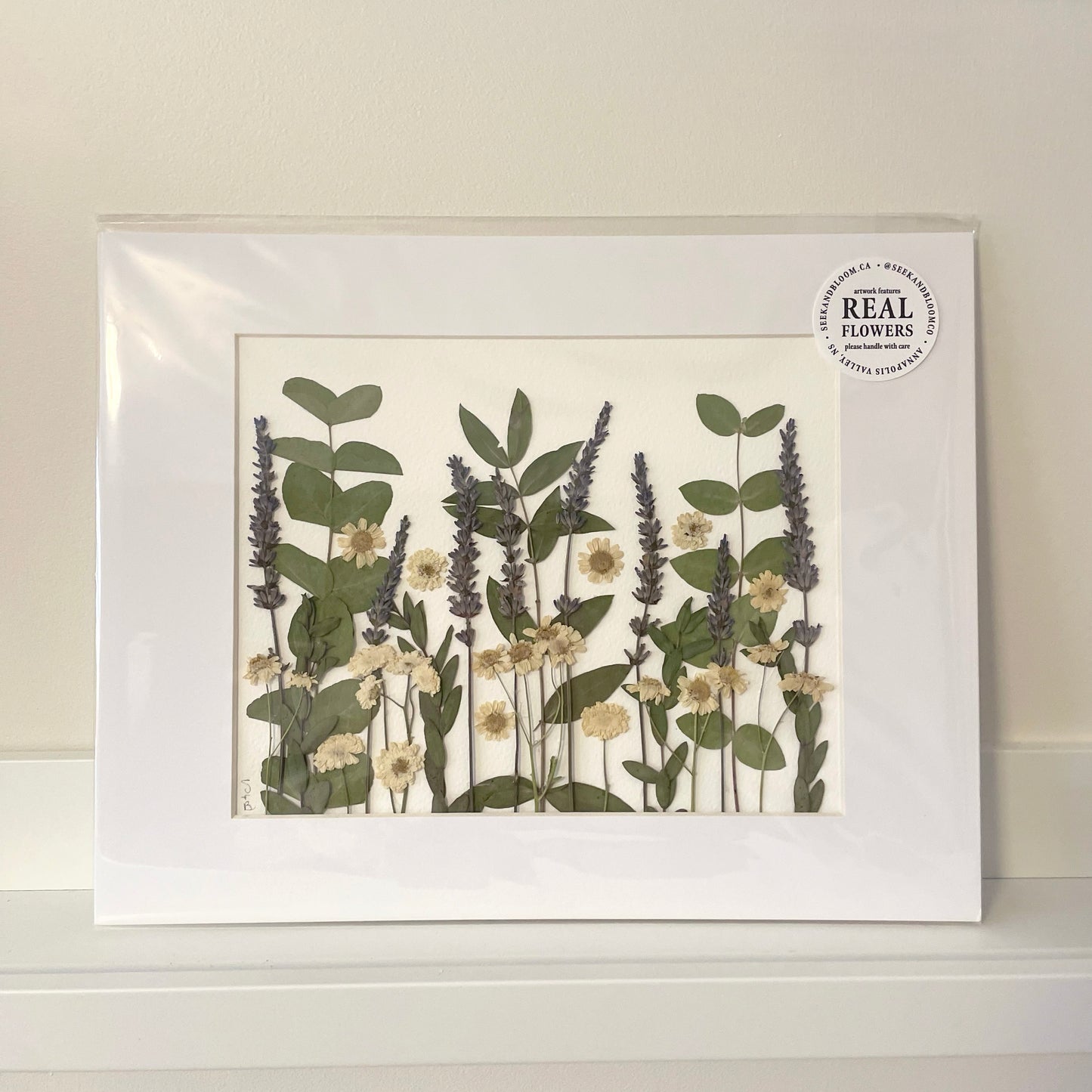 8x10 Real Pressed Flower Gardens (Matted Assorted Styles)