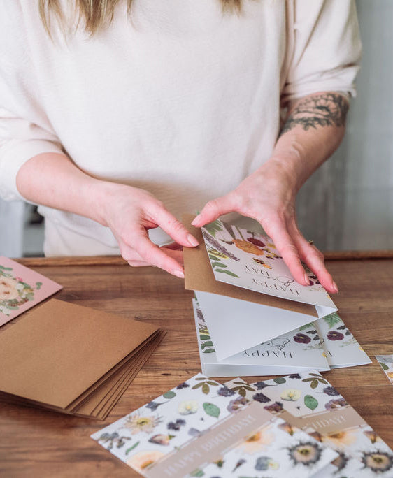 pressed flower greeting card wholesale