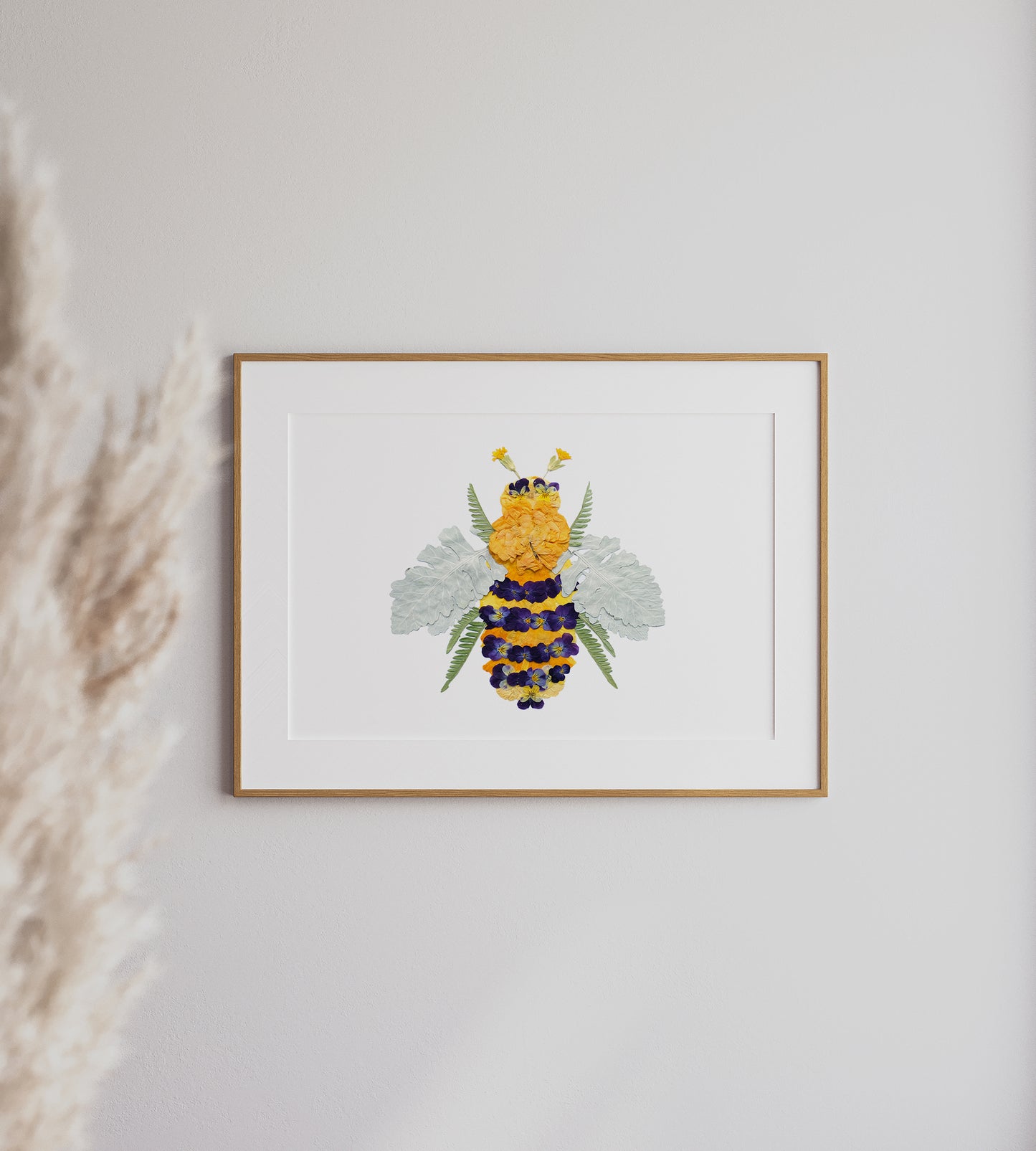 Bee, Pressed Flower 8x10 Art Print