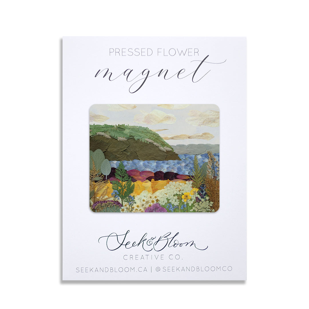 Blomidon, Pressed Flower Art Magnet