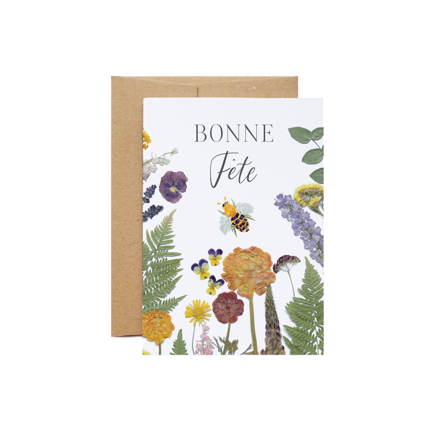 Bonne Fete, Flower Garden, Large Card French