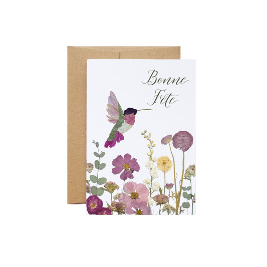 Bonne Fete Colibri, Large Card French