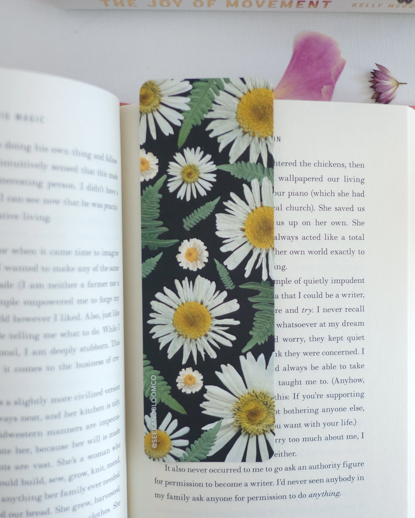 Pressed Flower Art Bookmarks, Printed