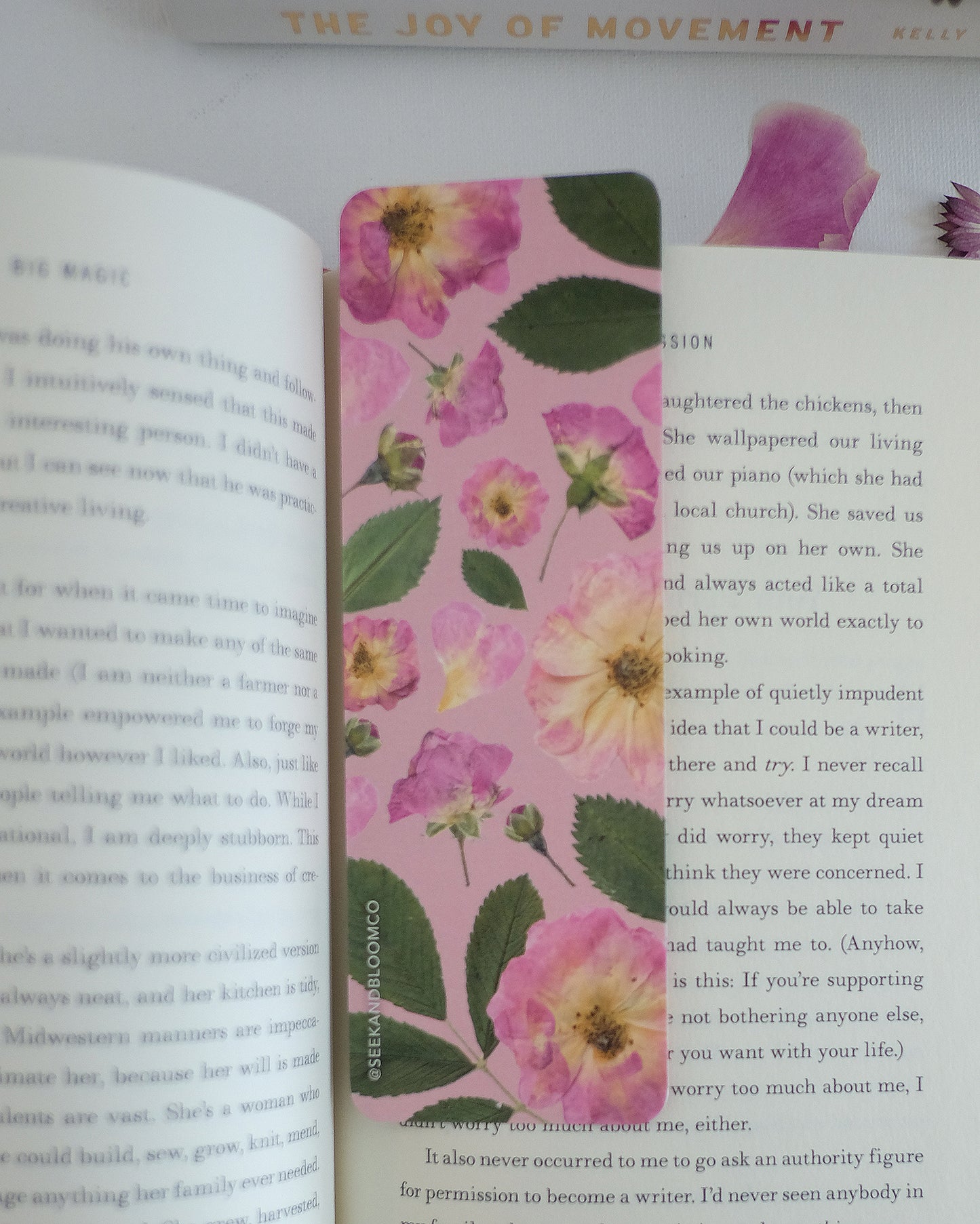 Pressed Flower Art Bookmarks, Printed