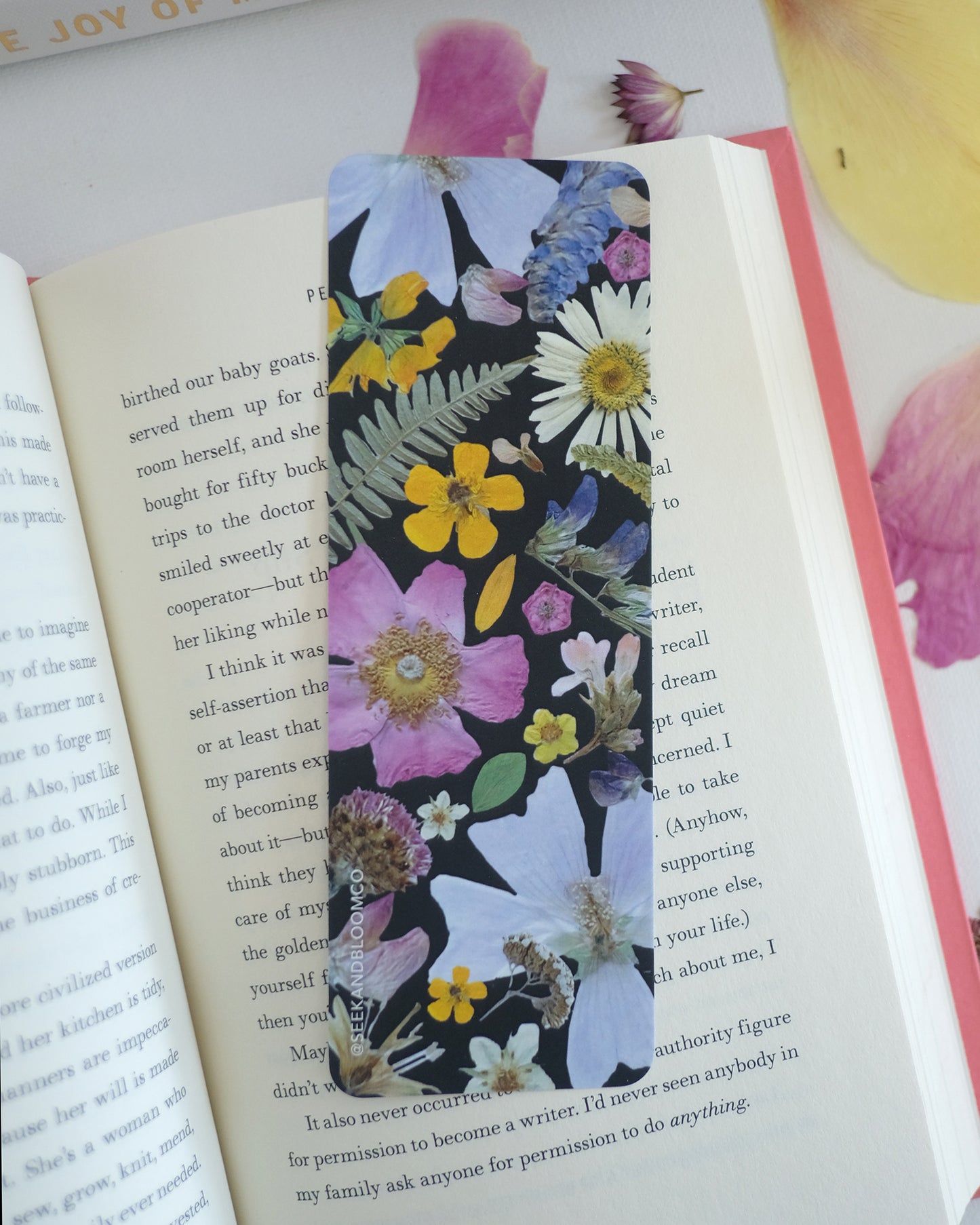 Pressed Flower Art Bookmarks, Printed