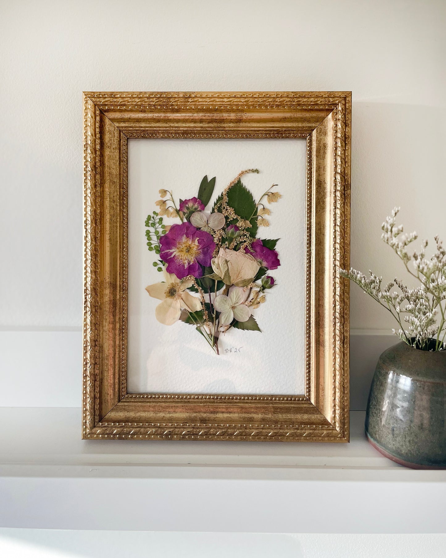 Vintage Garden Rose Bouquet- Original Artwork