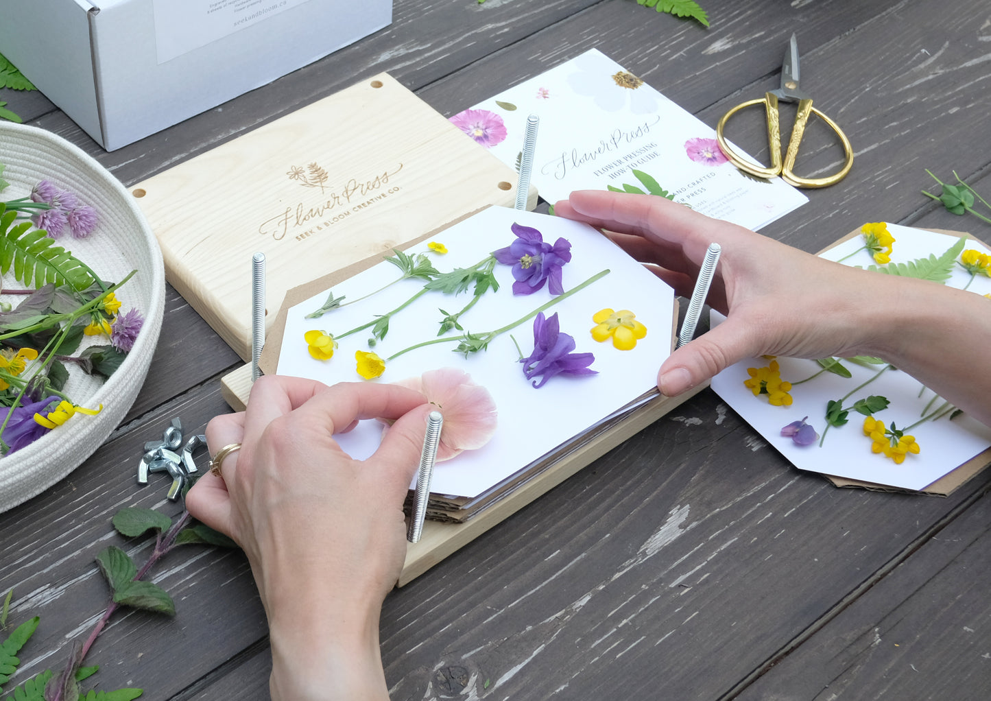 Heirloom Hand-Crafted Hardwood Flower Press
