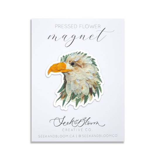Eagle, Pressed Flower Art, 3" Magnet
