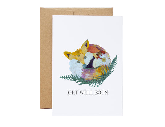 Fox, Get Well Soon, Large Card
