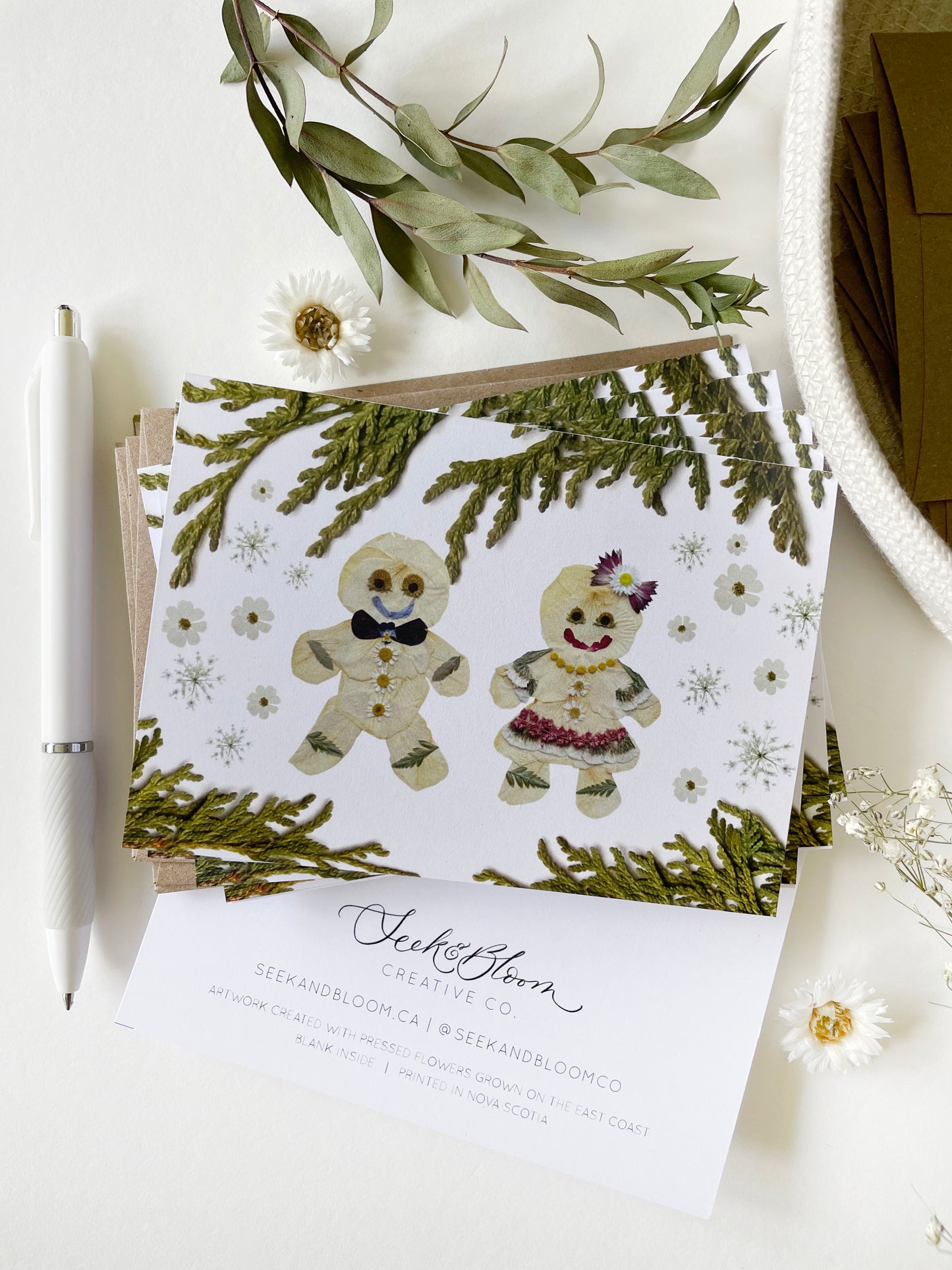Gingerbread Friends, Holiday Note Card Set