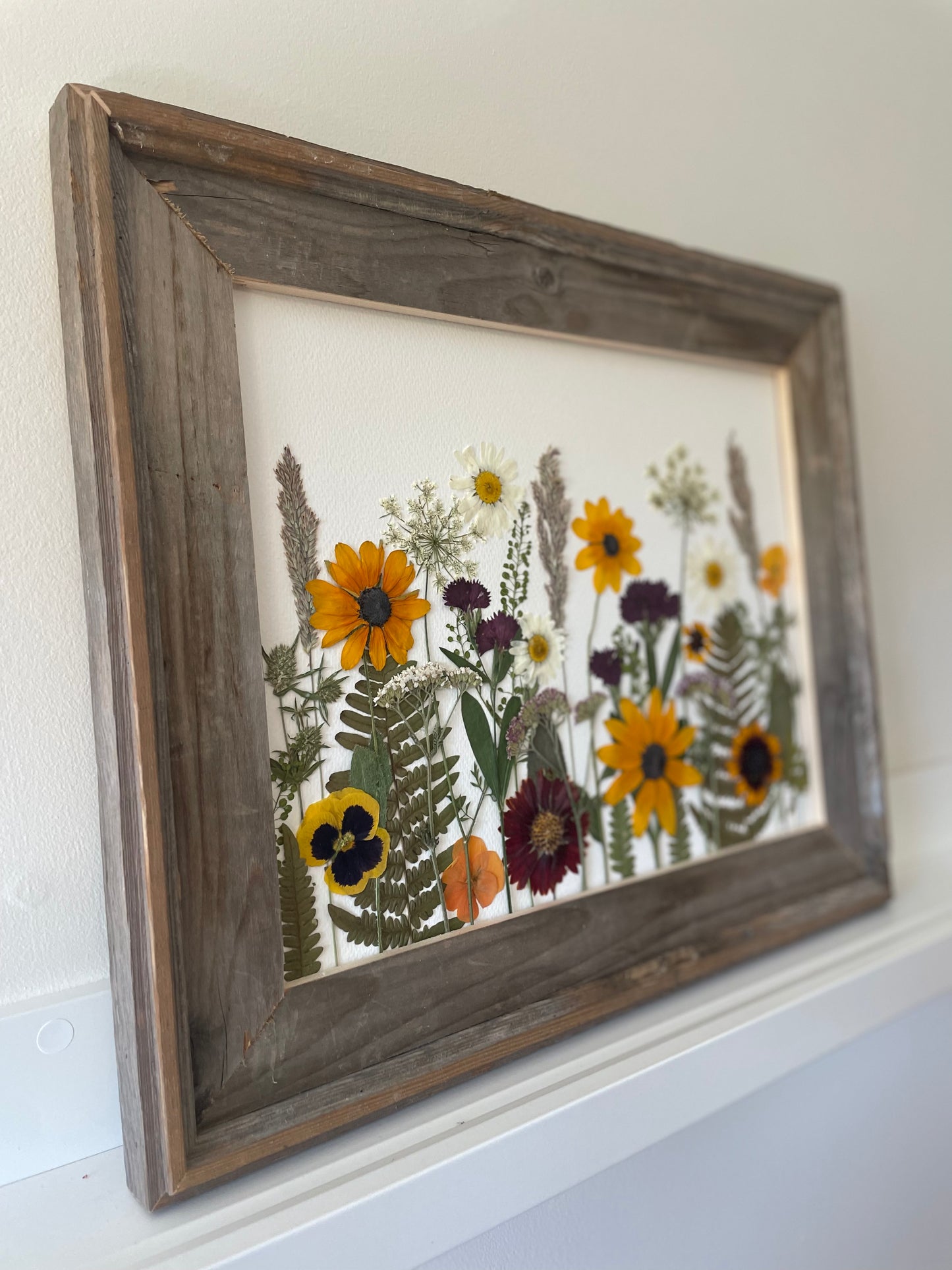 August Forever - Original Pressed Flower Artwork Framed